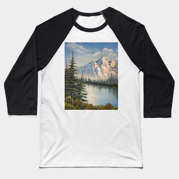 Springtime Mountains Baseball T-Shirt by J&S mason